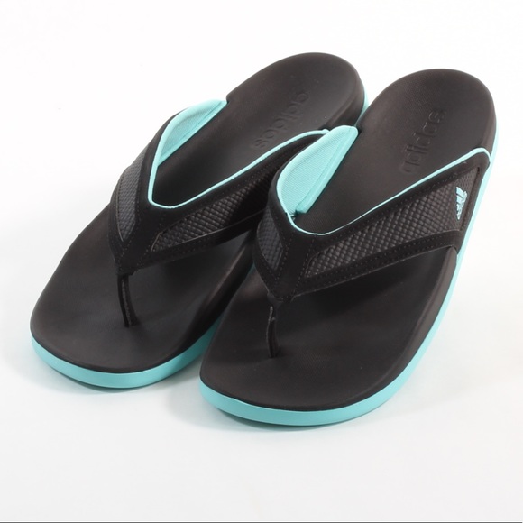 Women’s Adidas Flip Flop Thong Sandals Black NEW - Picture 8 of 8
